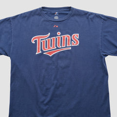 Minnesota Twins Majestic 2000s T-shirt - Navy Vintage