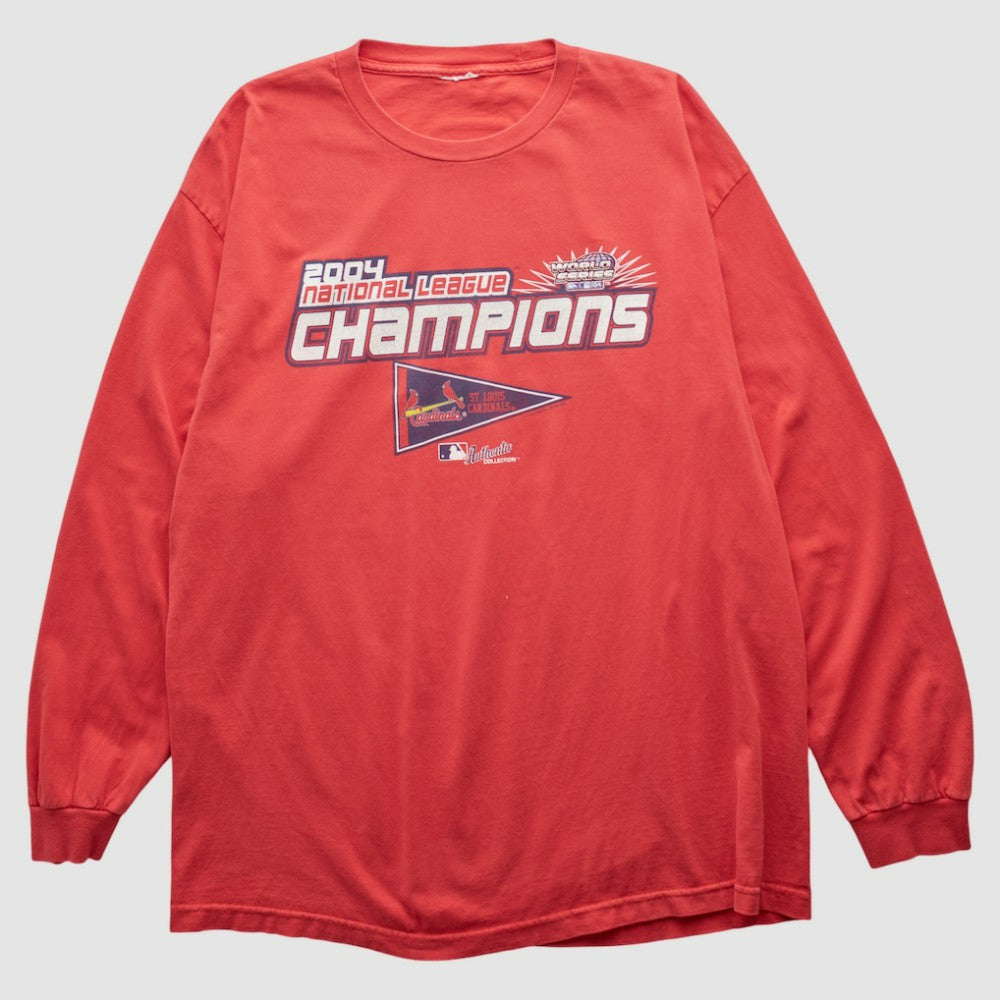 St. Louis Cardinals 2004 Long Sleeve T-shirt - Red Vintage