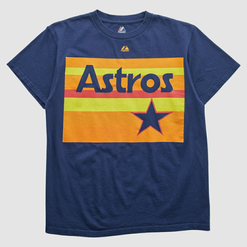 Houston Astros Majestic 2000s T-shirt - Navy Vintage