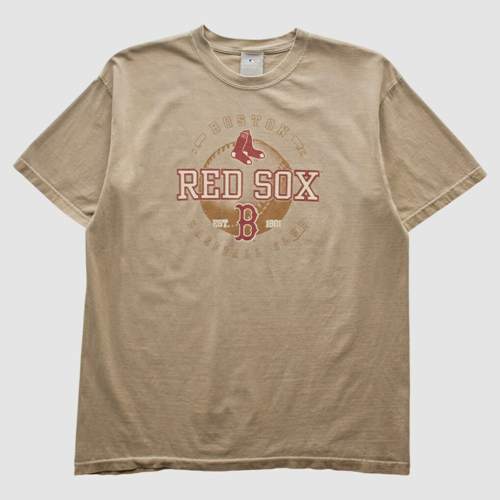 Boston Red Sox Genuine Merchandise 2000s T-shirt - Tan Vintage