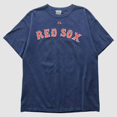 Boston Red Sox Majestic 2000s T-shirt - Navy Vintage