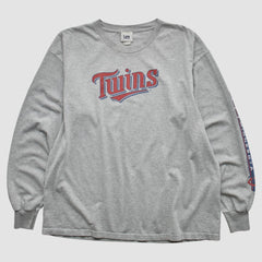 Minnesota Twins Lee Apparel 2000s Long Sleeve T-shirt - Heather Gray Vintage