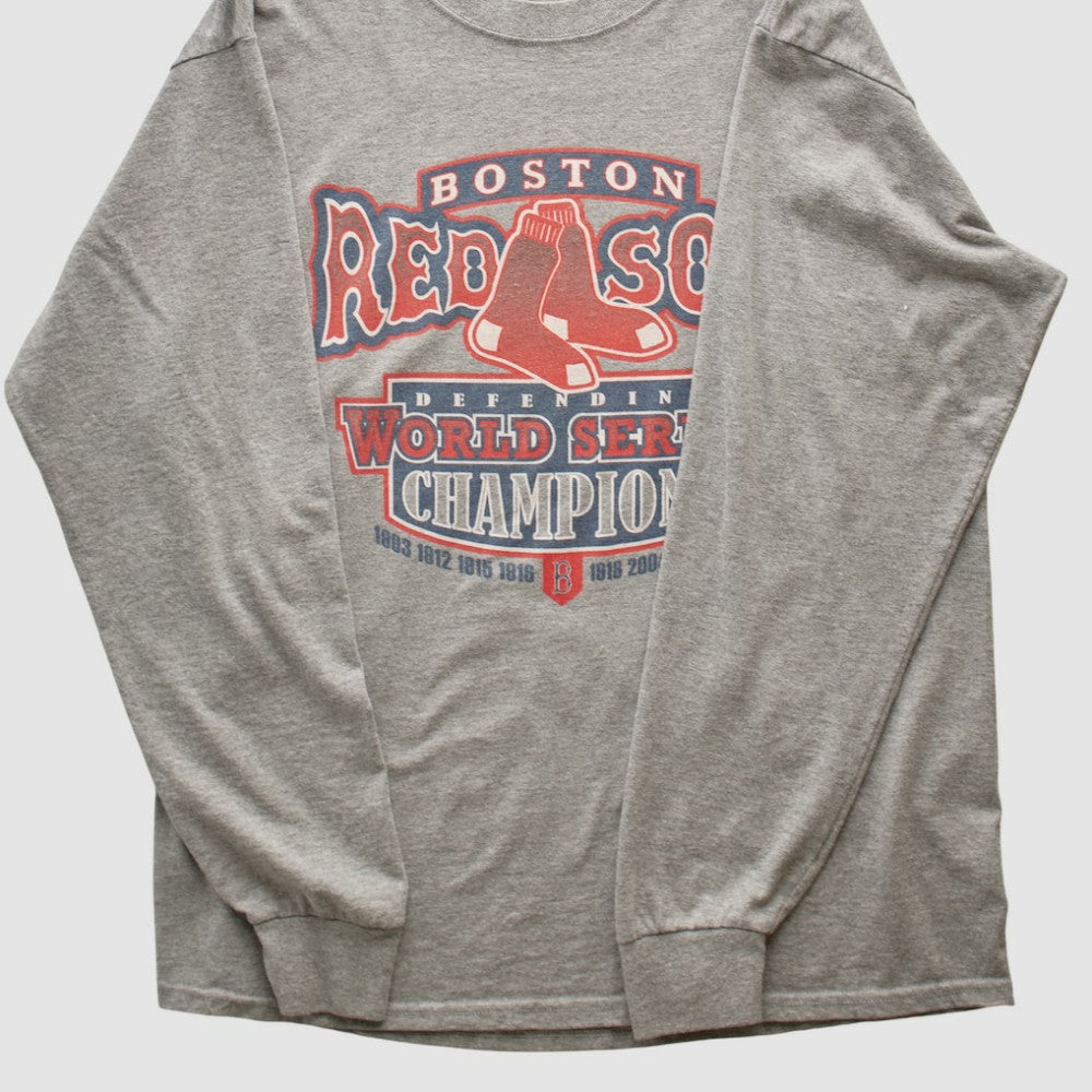 Boston Red Sox 2013 Long Sleeve T-shirt - Heather Gray Vintage