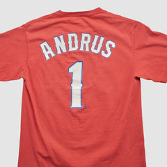 Texas Rangers Majestic 2000s T-shirt - Red Vintage