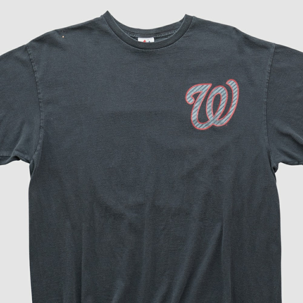 Washington Nationals Majestic 2010s T-shirt - Charcoal Vintage