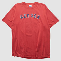 Boston Red Sox Majestic 2000s T-shirt - Red Vintage