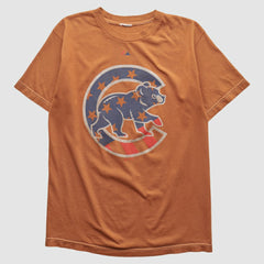 Chicago Cubs Majestic 2000s T-shirt - Orange Vintage