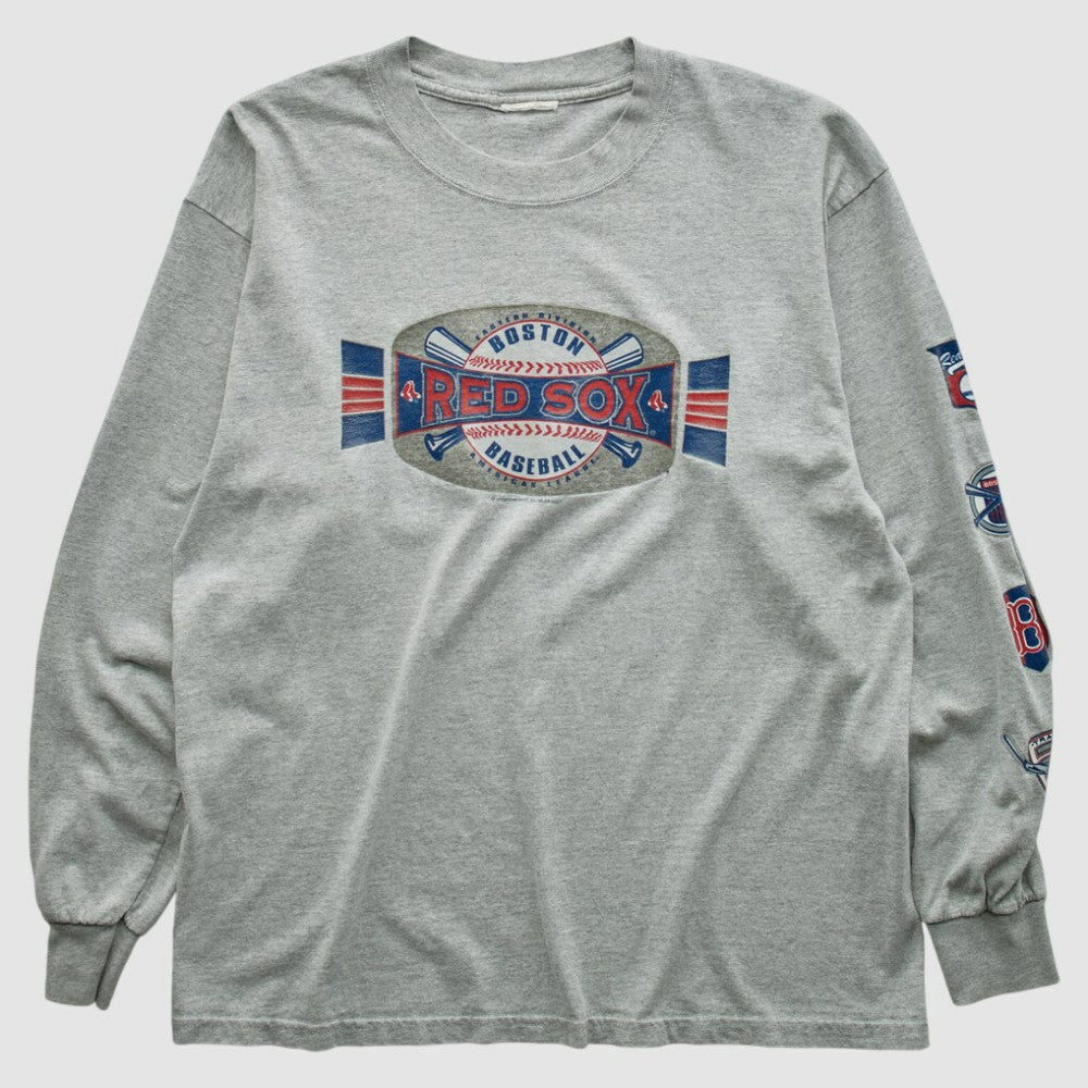Boston Red Sox 2001 Long Sleeve T-shirt - Heather Gray Vintage