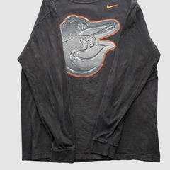 Baltimore Orioles 2010s Long Sleeve T-shirt - Black Vintage | Nike