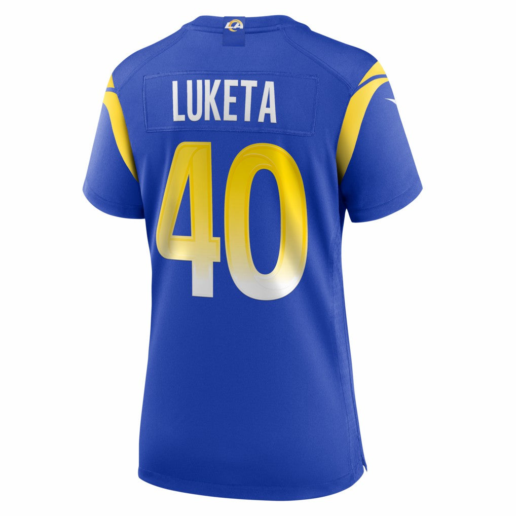 NFL Los Angeles Rams Jesse Luketa  Women's Team Game Jersey