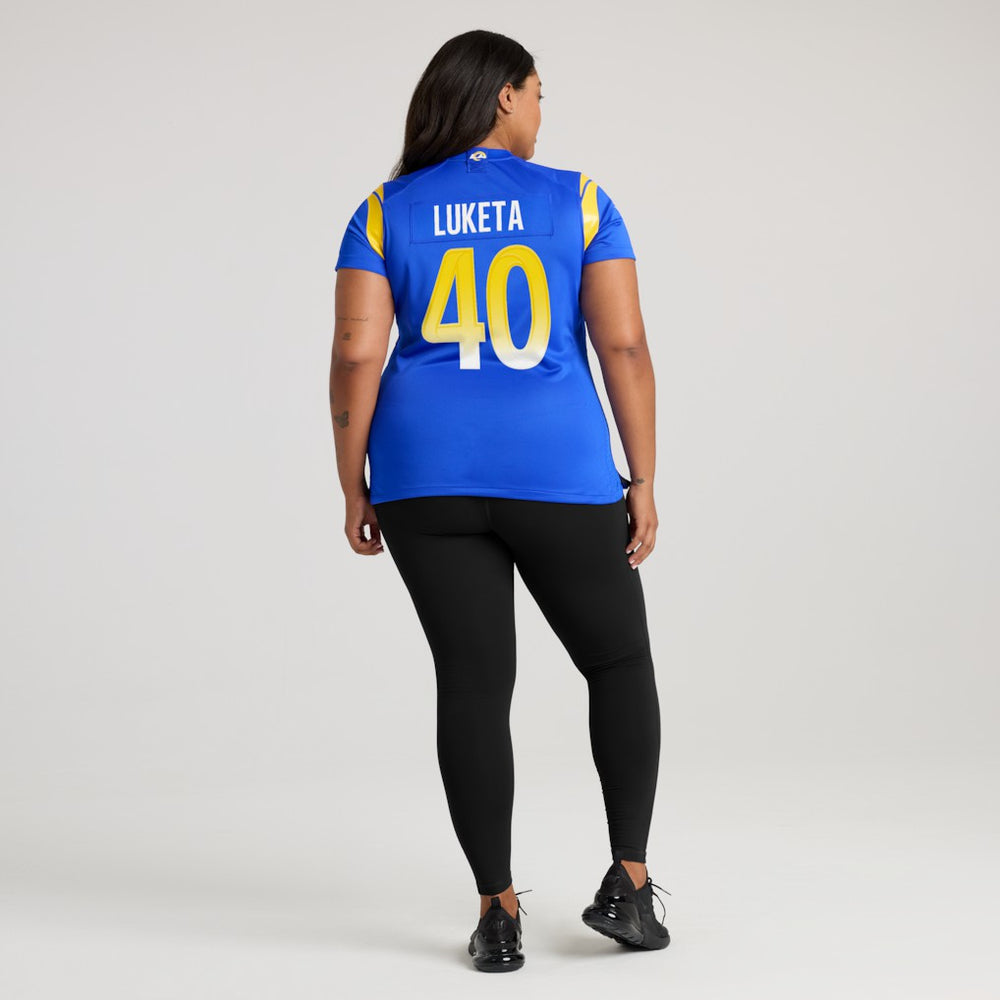 NFL Los Angeles Rams Jesse Luketa  Women's Team Game Jersey