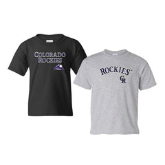 Colorado Rockies Soft as a Grape Youth 2-Pack Logo T-Shirt Set - Black/Gray