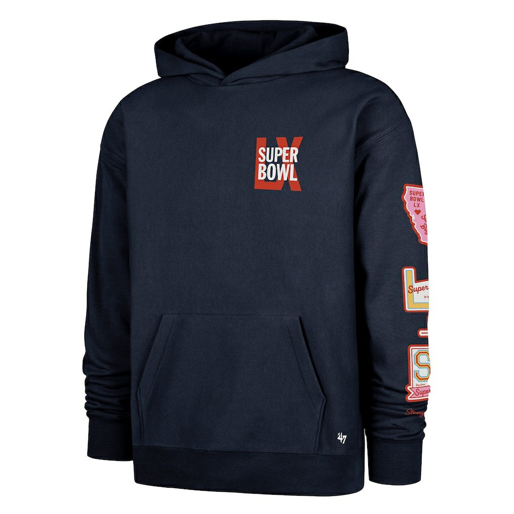 NFL New England Patriots Stoney Clover Lane x '47 Women's Super Bowl LX Patches Foundation Hoodie
