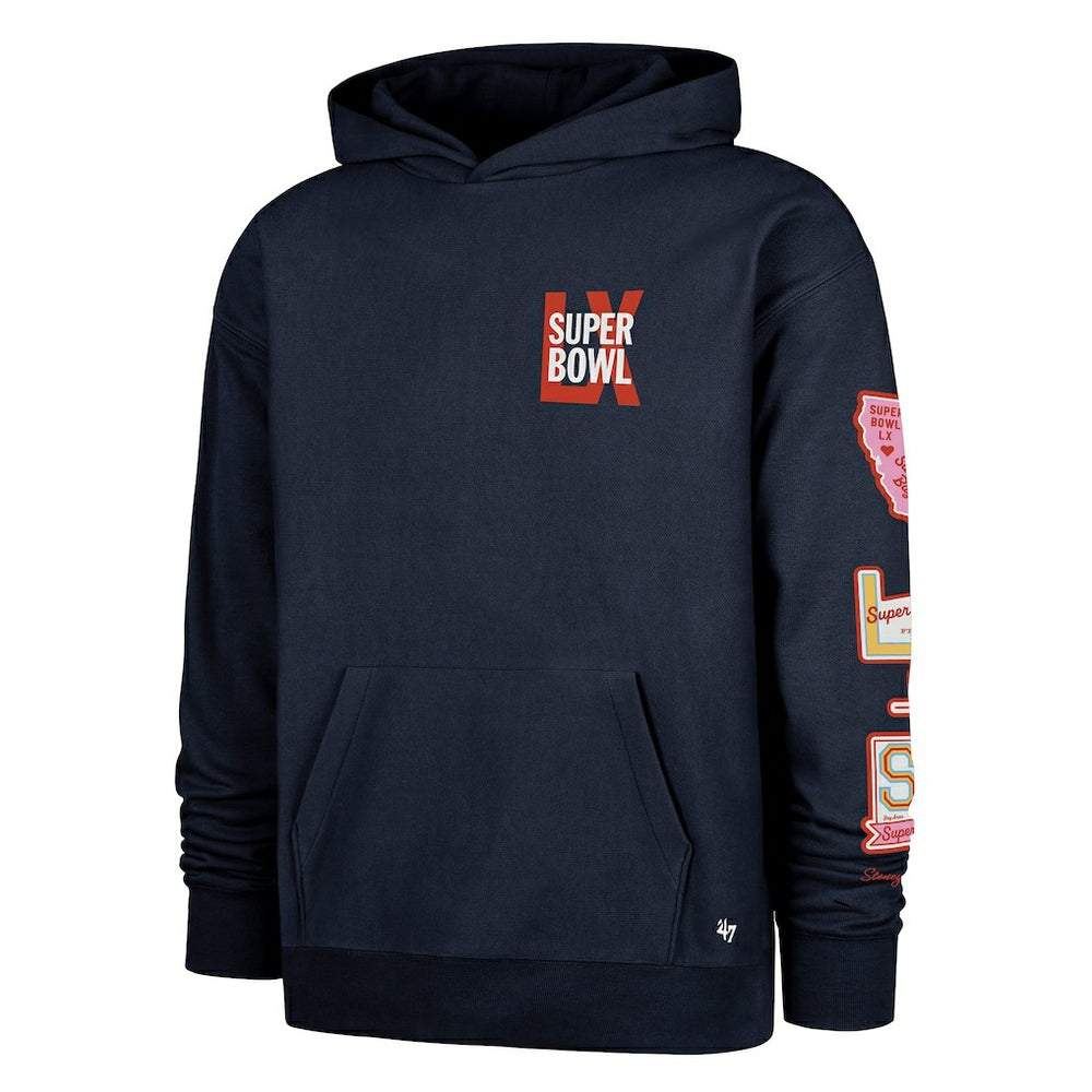 NFL New England Patriots Stoney Clover Lane x '47 Women's Super Bowl LX Patches Foundation Hoodie