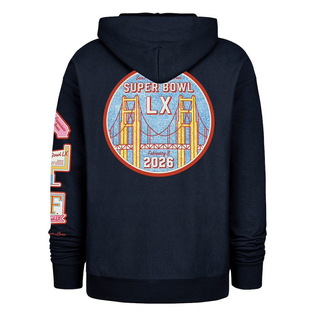 NFL New England Patriots Stoney Clover Lane x '47 Women's Super Bowl LX Patches Foundation Hoodie
