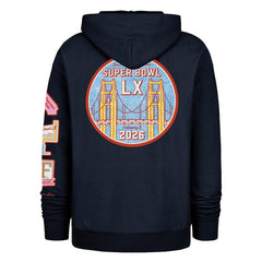 NFL New England Patriots Stoney Clover Lane x '47 Women's Super Bowl LX Patches Foundation Hoodie