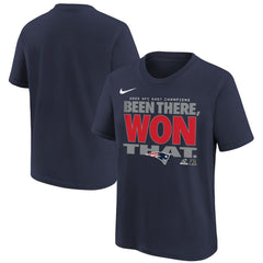 NFL New England Patriots Youth 2025 AFC East Division Champions Locker Room Trophy Collection T-Shirt