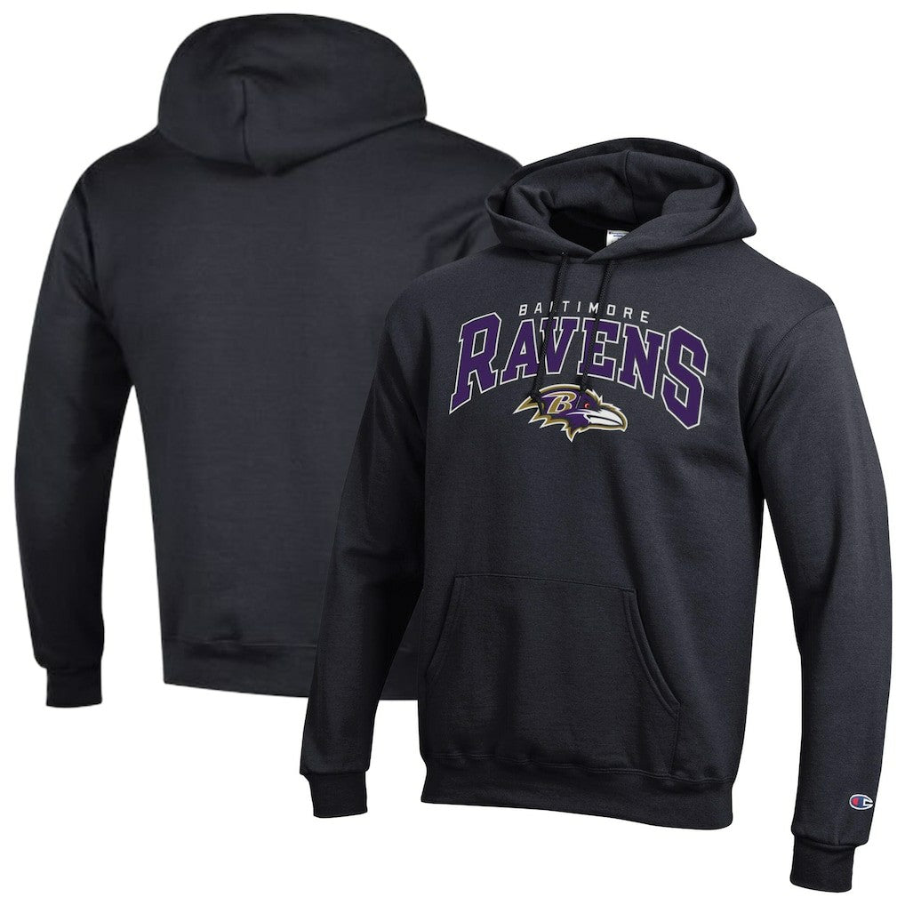 NFL Baltimore Ravens Powerblend Arch over Logo Hoodie