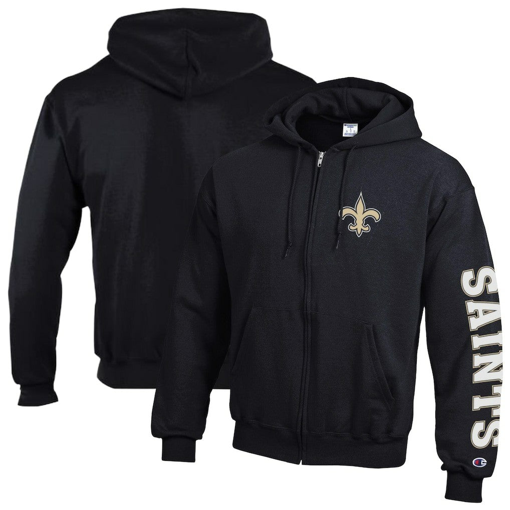 NFL New Orleans Saints Powerblend Fleece Full-Zip Hoodie