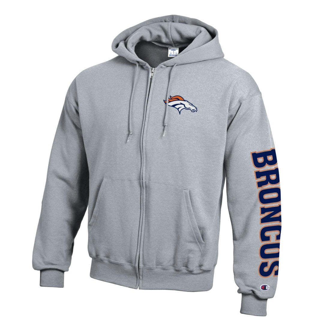 NFL Denver Broncos Powerblend Fleece Full-Zip Hoodie