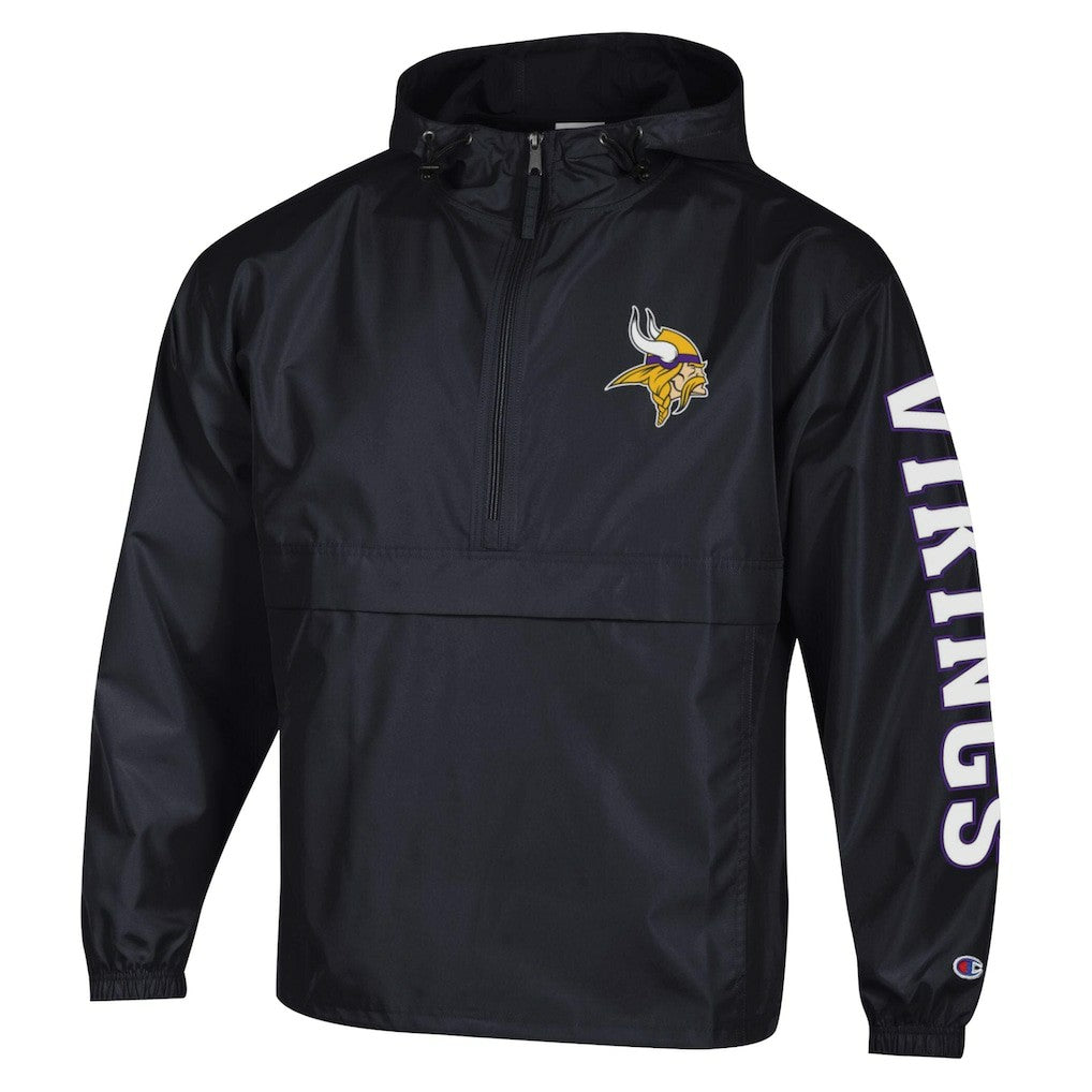 NFL Minnesota Vikings Packable Windbreaker Half-Zip Jacket