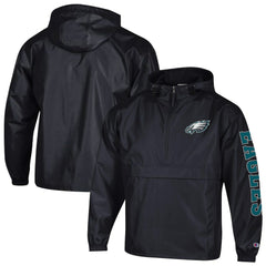 NFL Philadelphia Eagles Packable Windbreaker Half-Zip Jacket