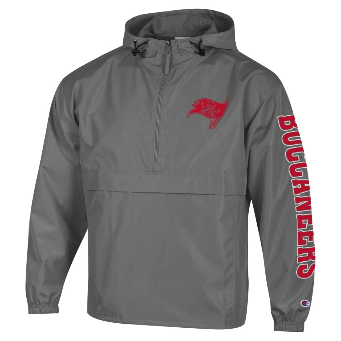NFL Tampa Bay Buccaneers Packable Windbreaker Half-Zip Jacket