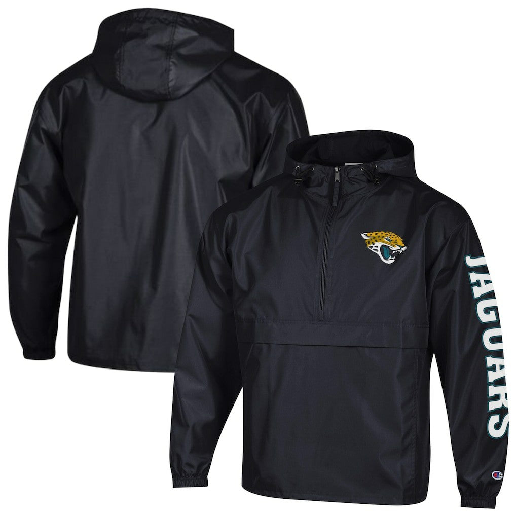 NFL Jacksonville Jaguars Packable Windbreaker Half-Zip Jacket