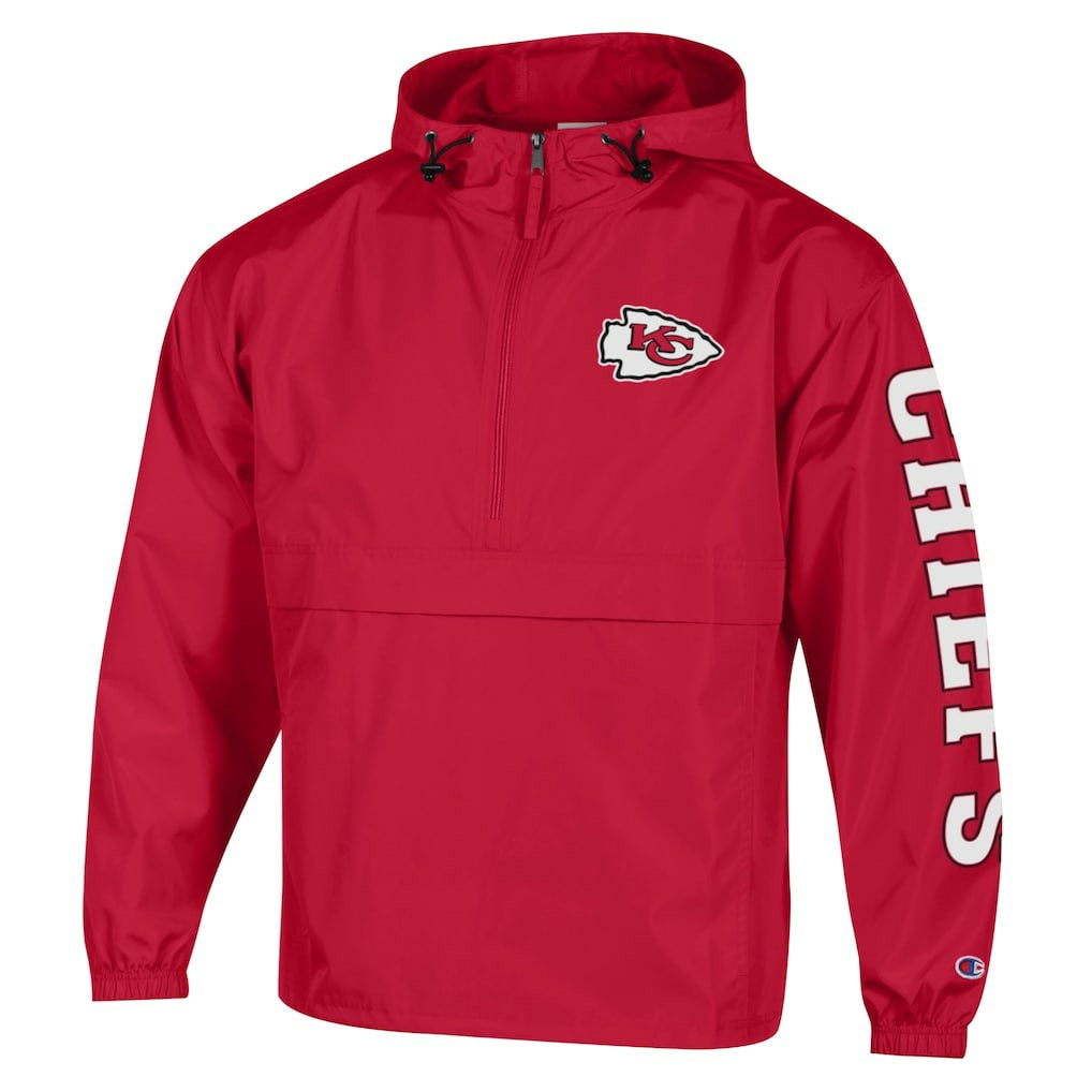 NFL Kansas City Chiefs Packable Windbreaker Half-Zip Jacket