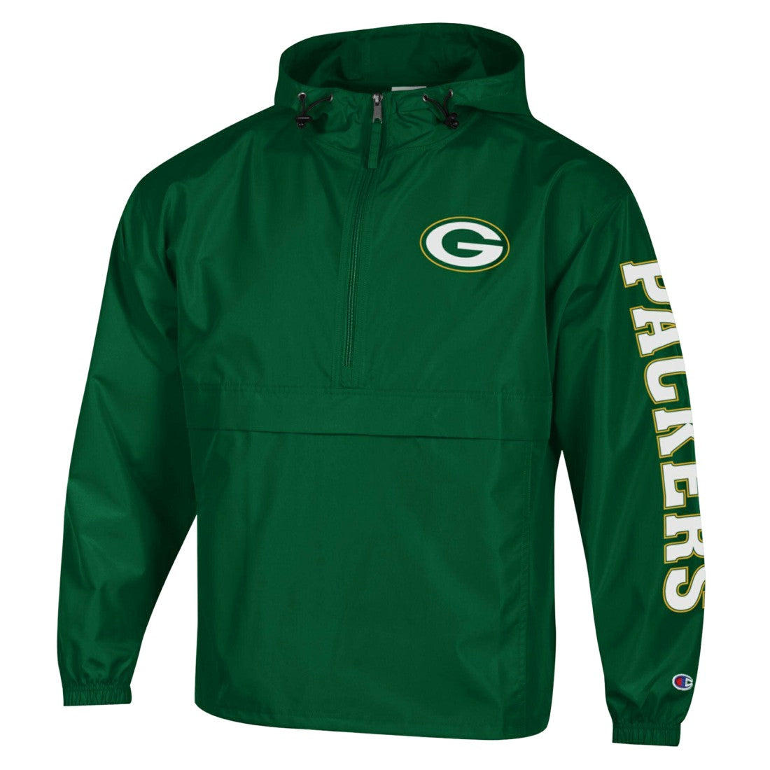 NFL Green Bay Packers Packable Windbreaker Half-Zip Jacket