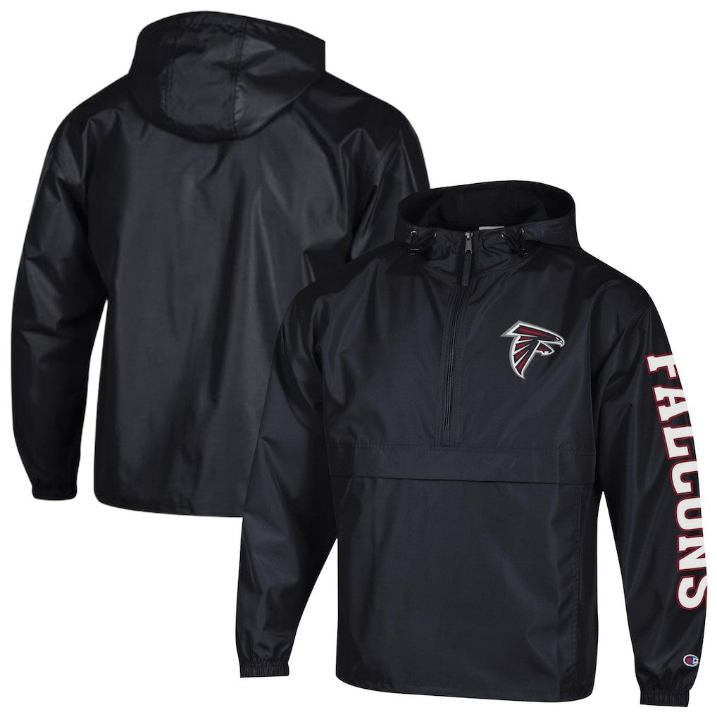 NFL Atlanta Falcons Packable Windbreaker Half-Zip Jacket
