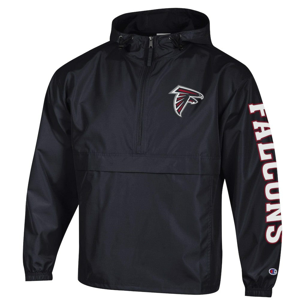 NFL Atlanta Falcons Packable Windbreaker Half-Zip Jacket