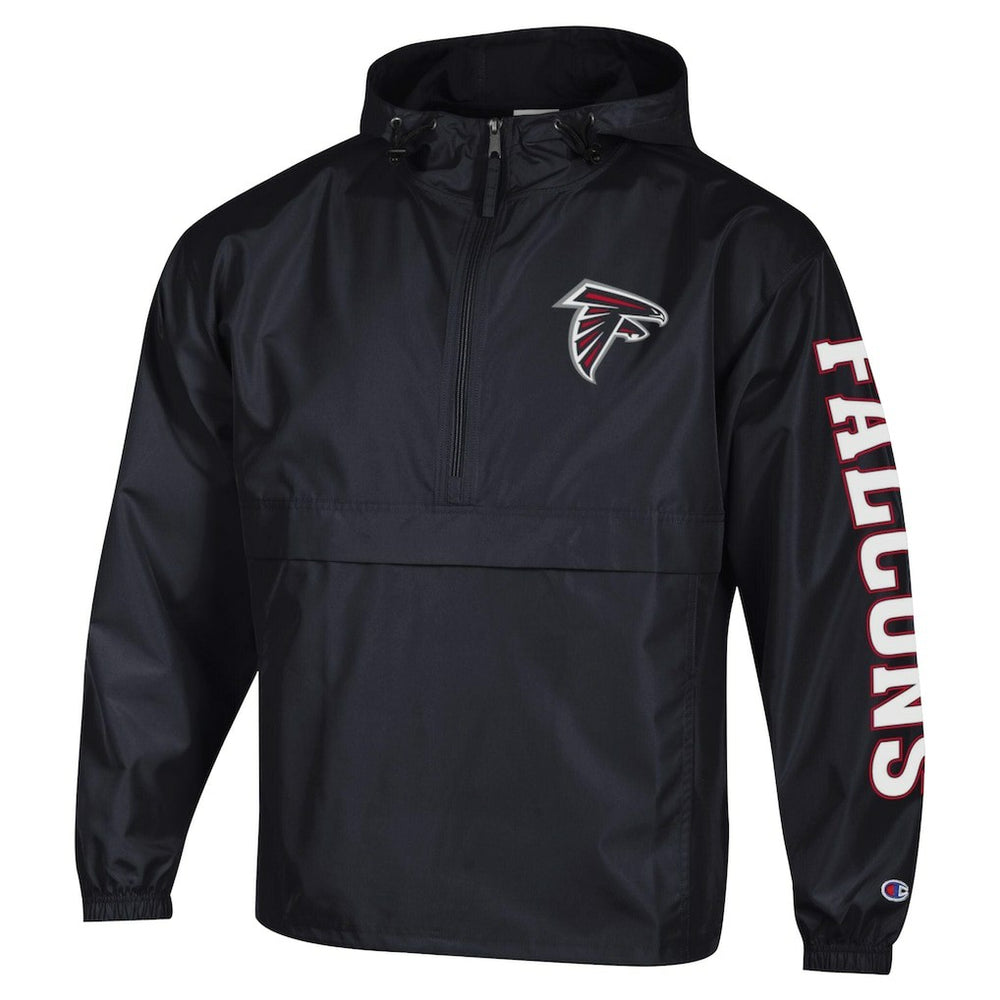 NFL Atlanta Falcons Packable Windbreaker Half-Zip Jacket