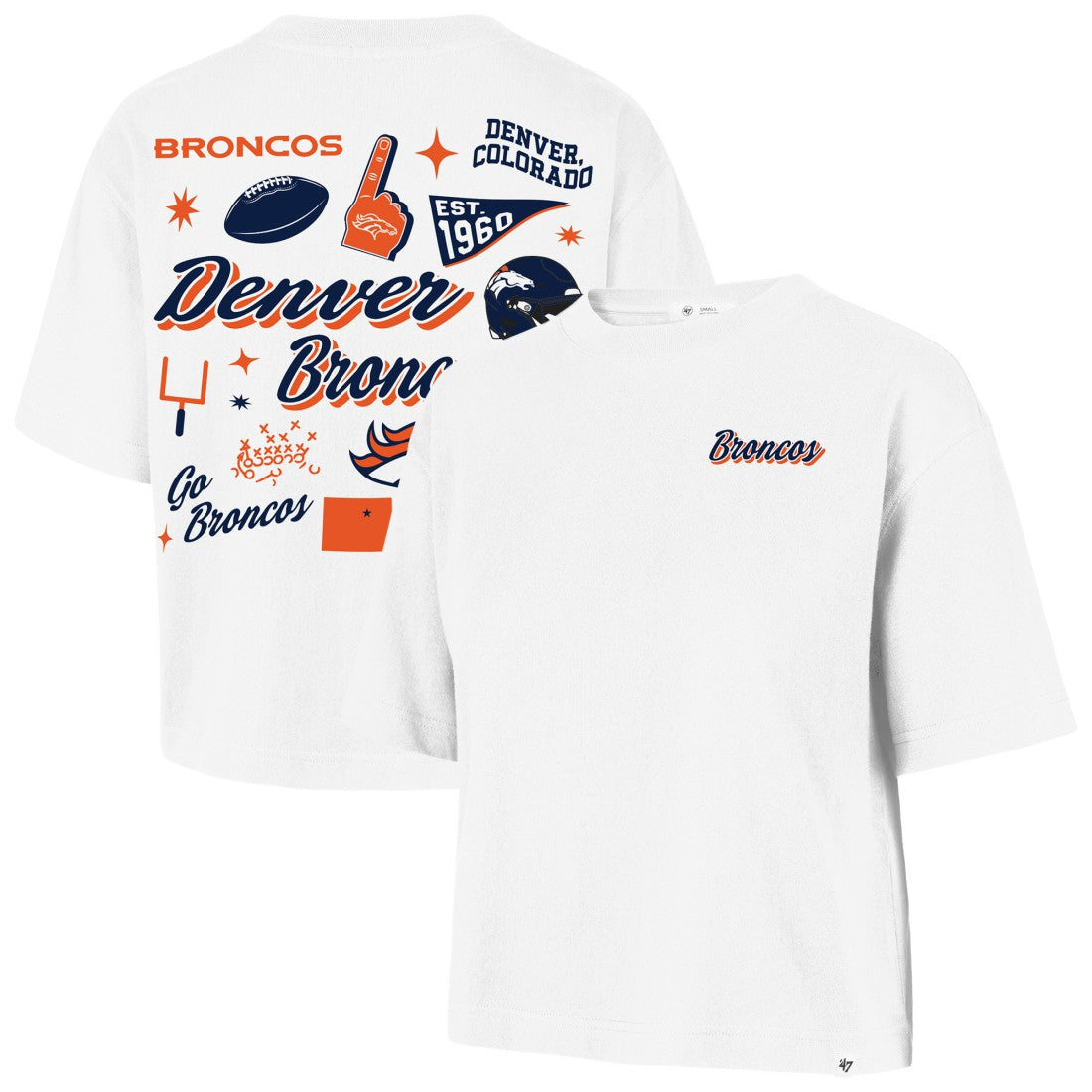 NFL Denver Broncos '47 Women's Collage Script Reed City T-Shirt