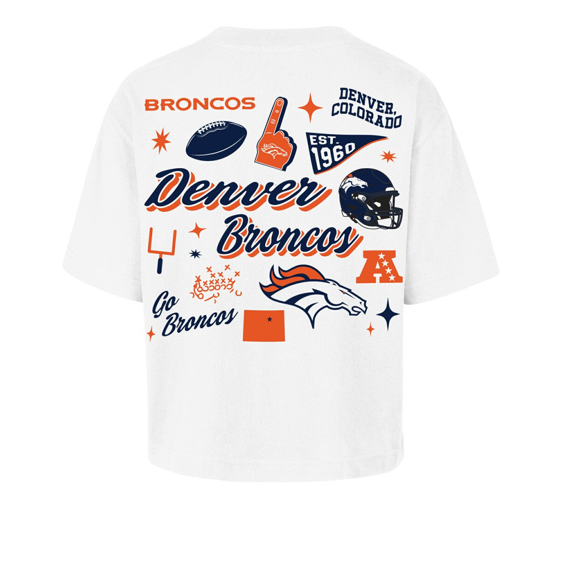 NFL Denver Broncos '47 Women's Collage Script Reed City T-Shirt