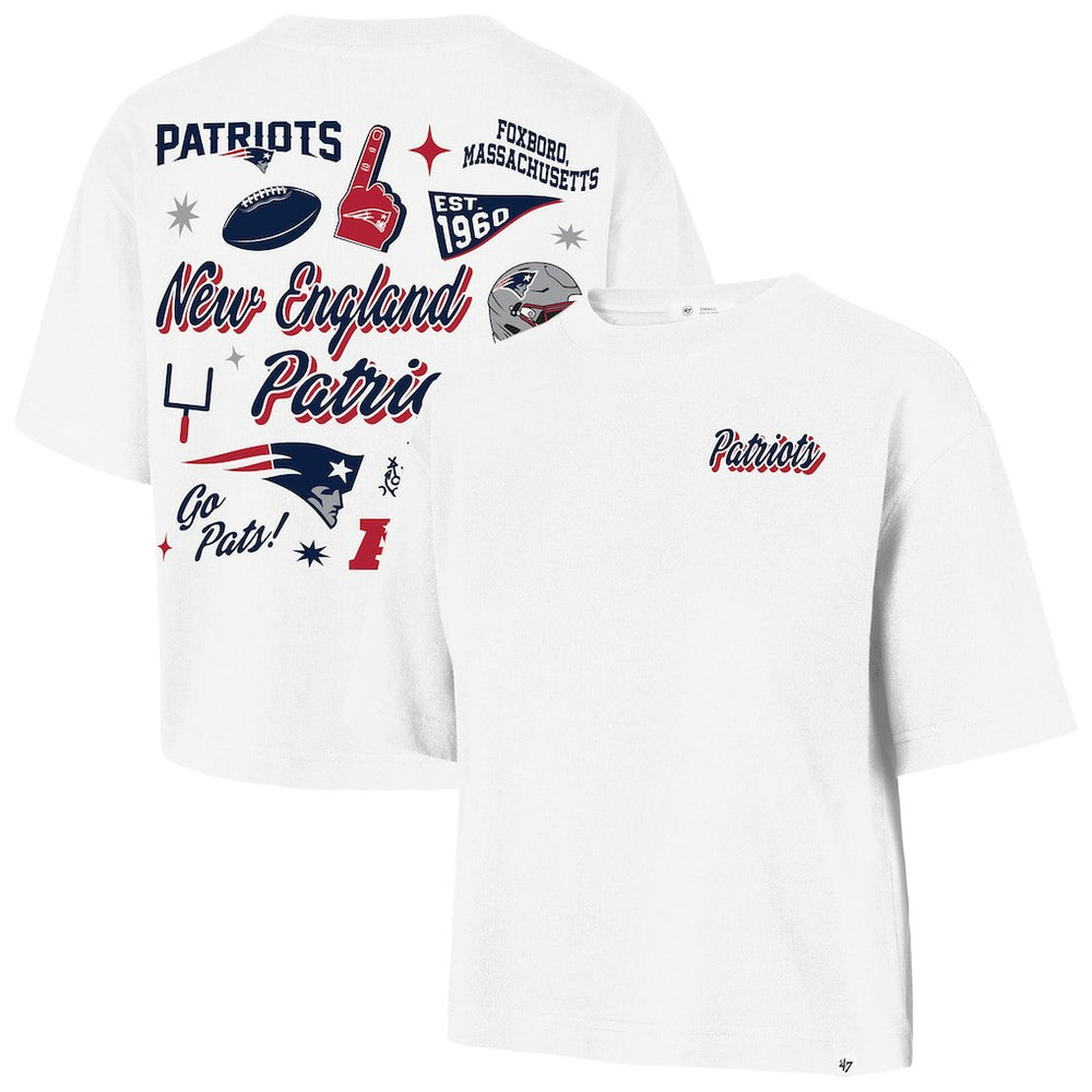 NFL New England Patriots '47 Women's Collage Script Reed City T-Shirt