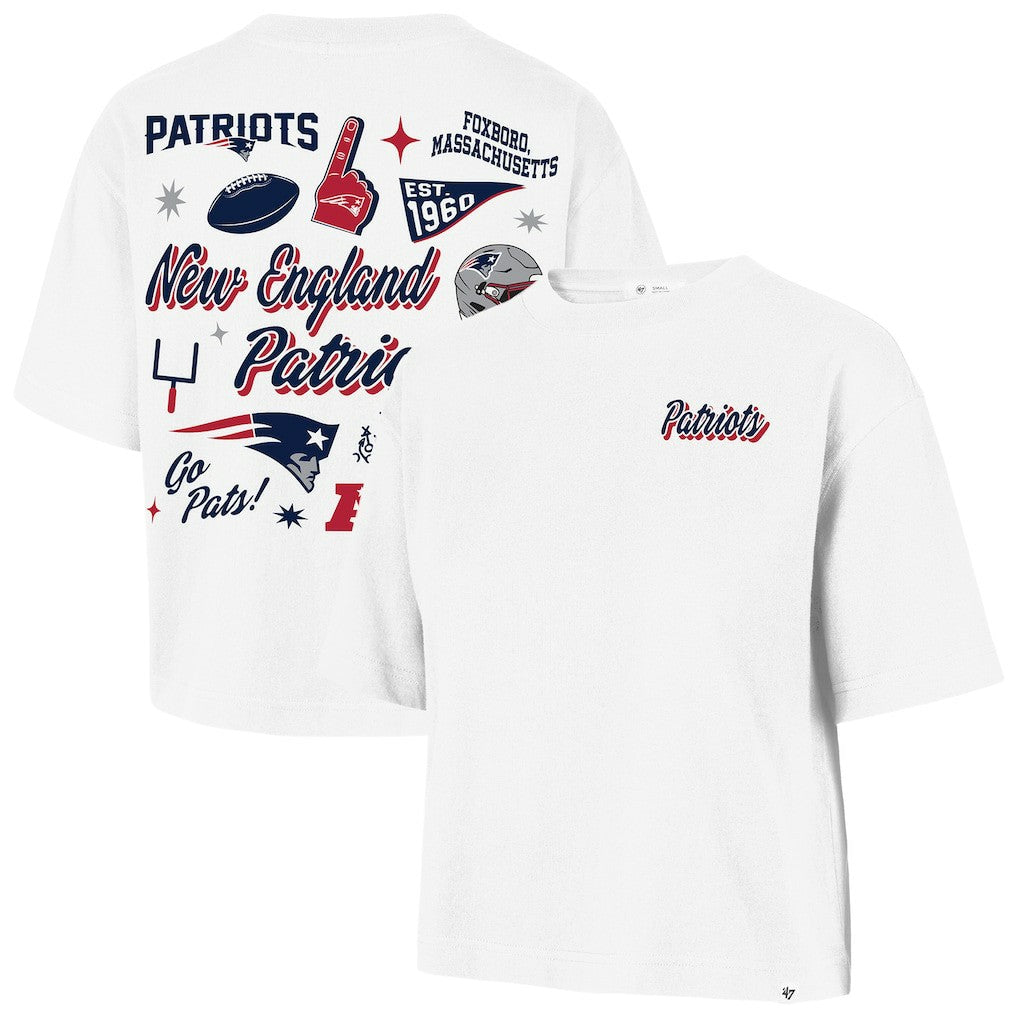 NFL New England Patriots '47 Women's Collage Script Reed City T-Shirt
