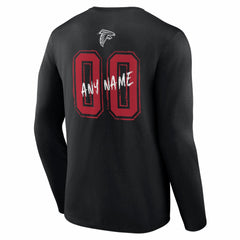 NFL Atlanta Falcons Hustle Personalized Name & Number Long Sleeve T-Shirt
