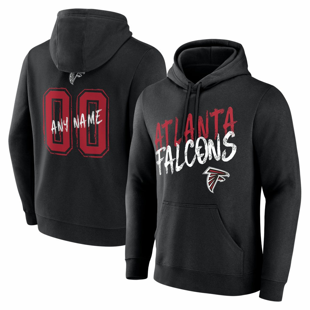 NFL Atlanta Falcons Hustle Personalized Name & Number Hoodie