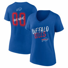 NFL Buffalo Bills Women's Hustle Personalized Name & Number V-Neck T-Shirt