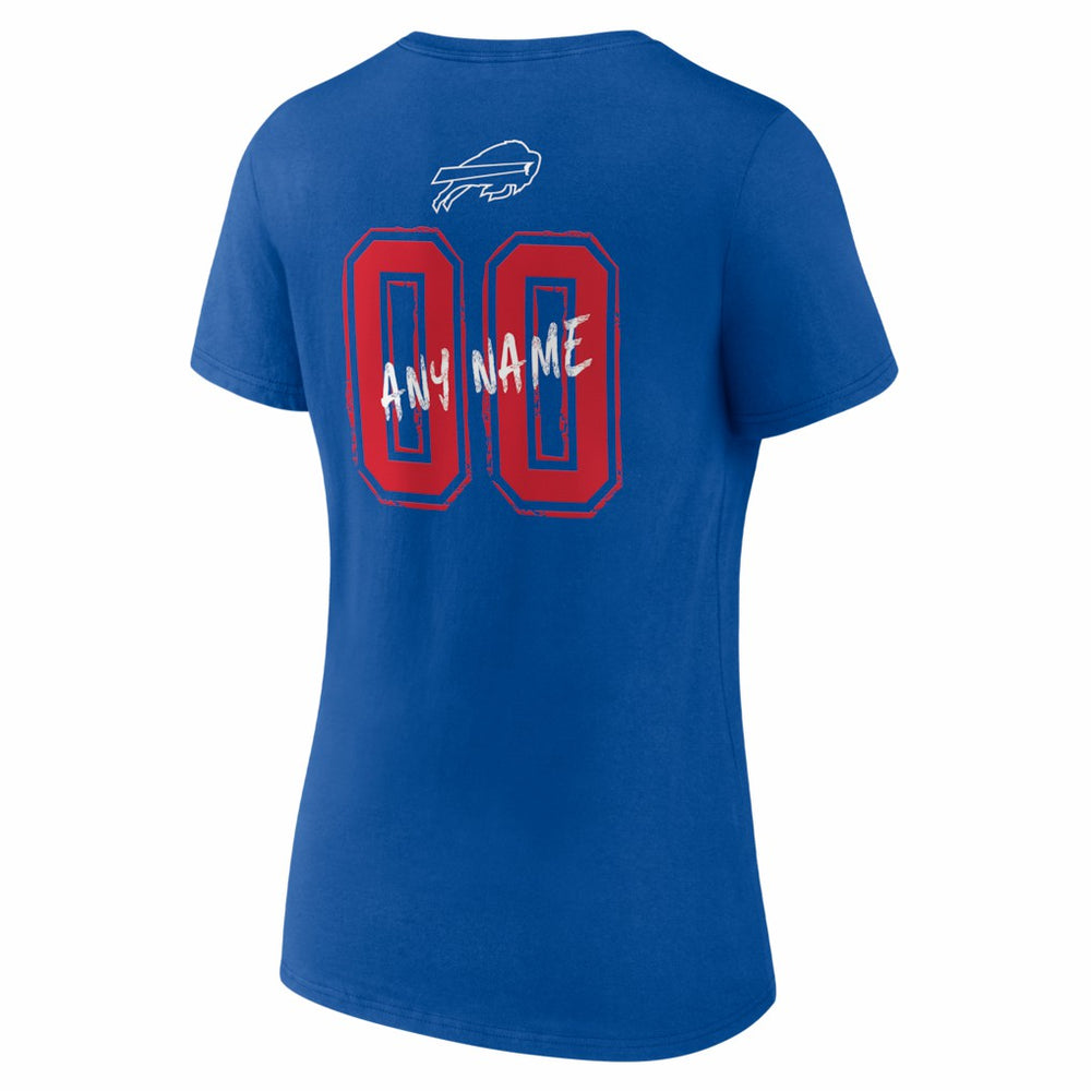 NFL Buffalo Bills Women's Hustle Personalized Name & Number V-Neck T-Shirt