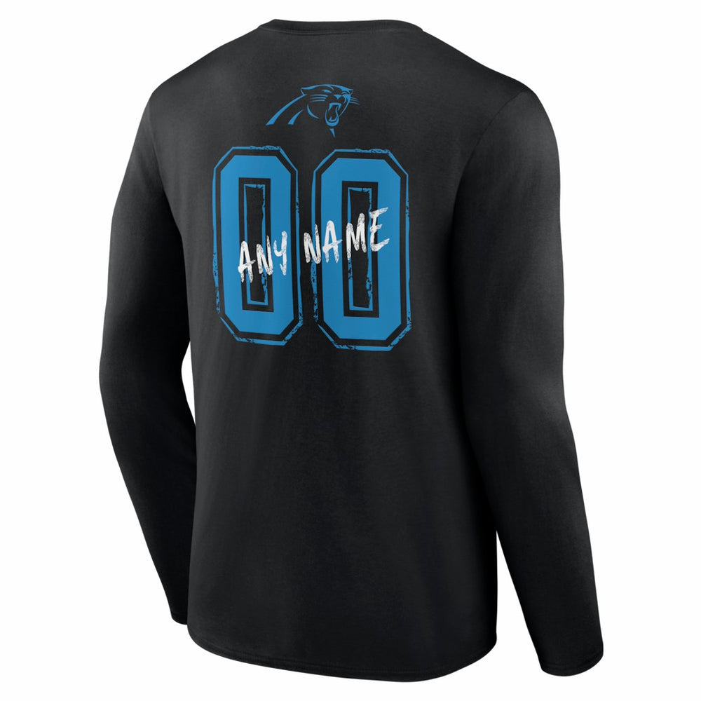 NFL Carolina Panthers Hustle Personalized Name & Number Long Sleeve T-Shirt