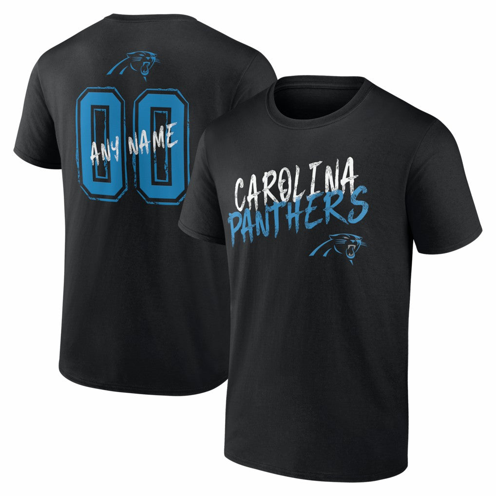 NFL Carolina Panthers Hustle Personalized Name & Number T-Shirt