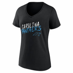 NFL Carolina Panthers Women's Hustle Personalized Name & Number V-Neck T-Shirt