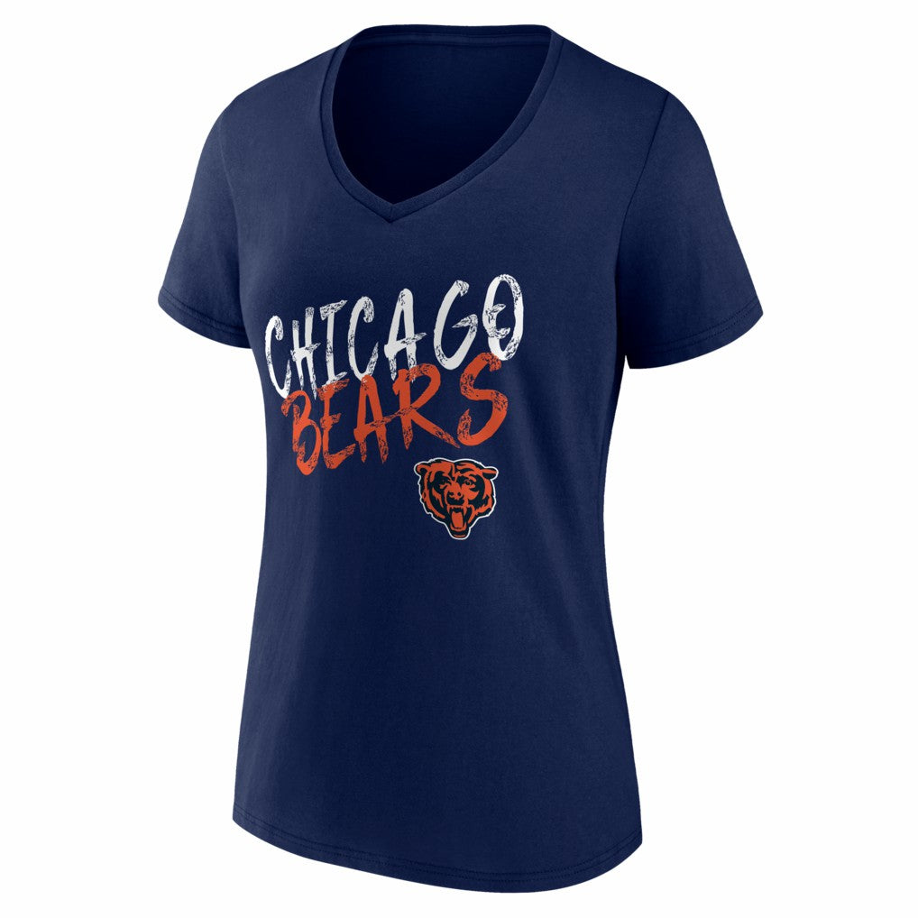 NFL Chicago Bears Women's Hustle Personalized Name & Number V-Neck T-Shirt