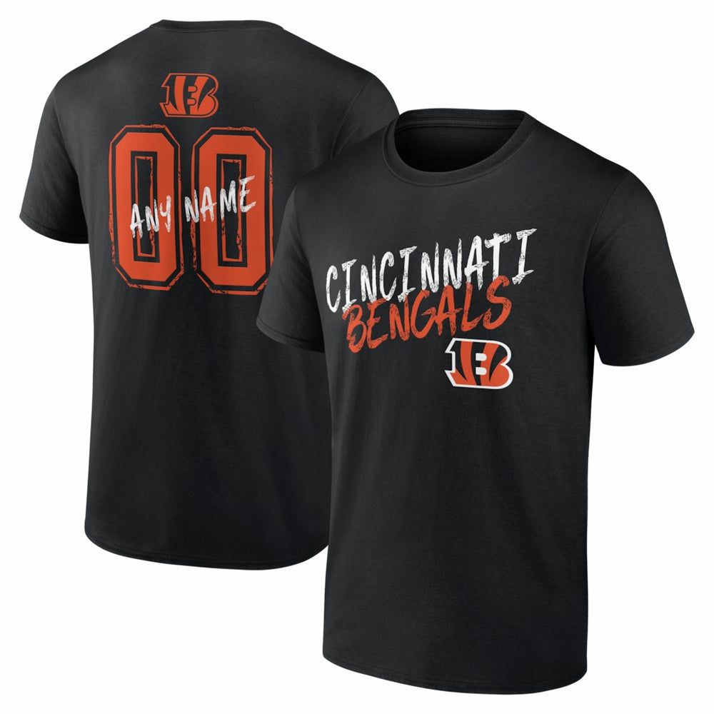 NFL Cincinnati Bengals Hustle Personalized Name & Number T-Shirt