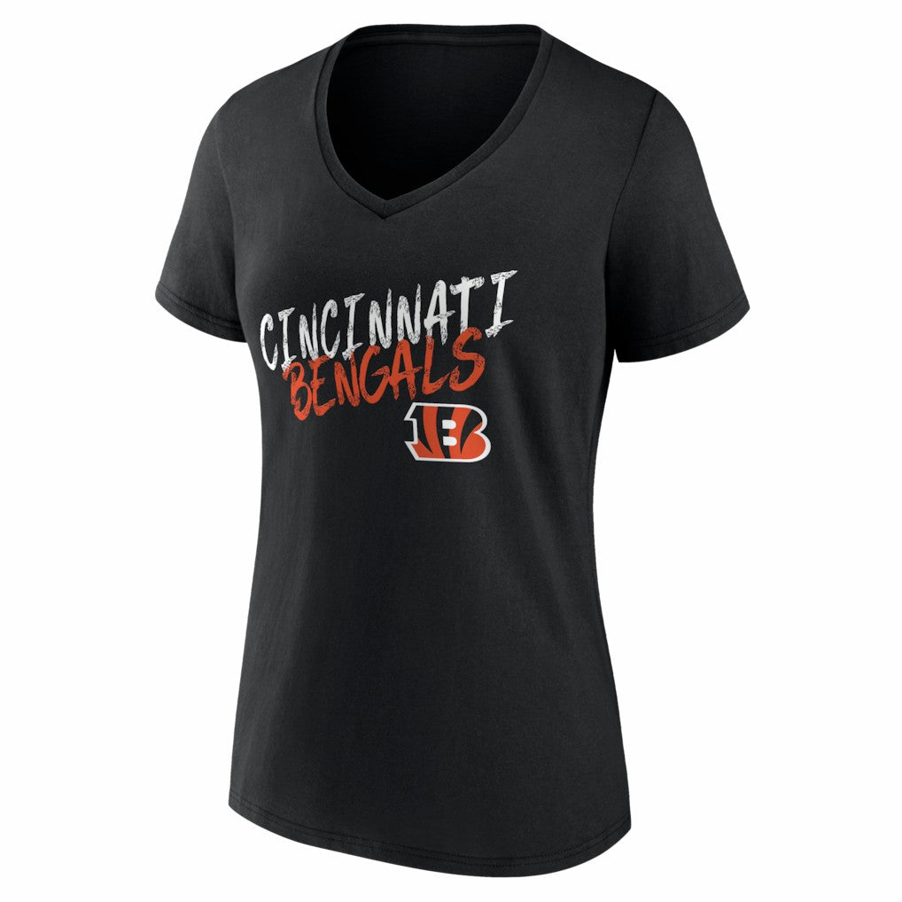 NFL Cincinnati Bengals Women's Hustle Personalized Name & Number V-Neck T-Shirt