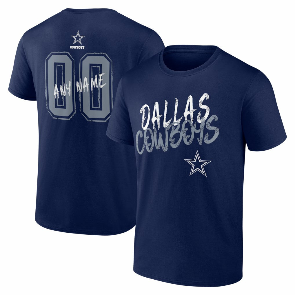 NFL Dallas Cowboys Hustle Personalized Name & Number T-Shirt