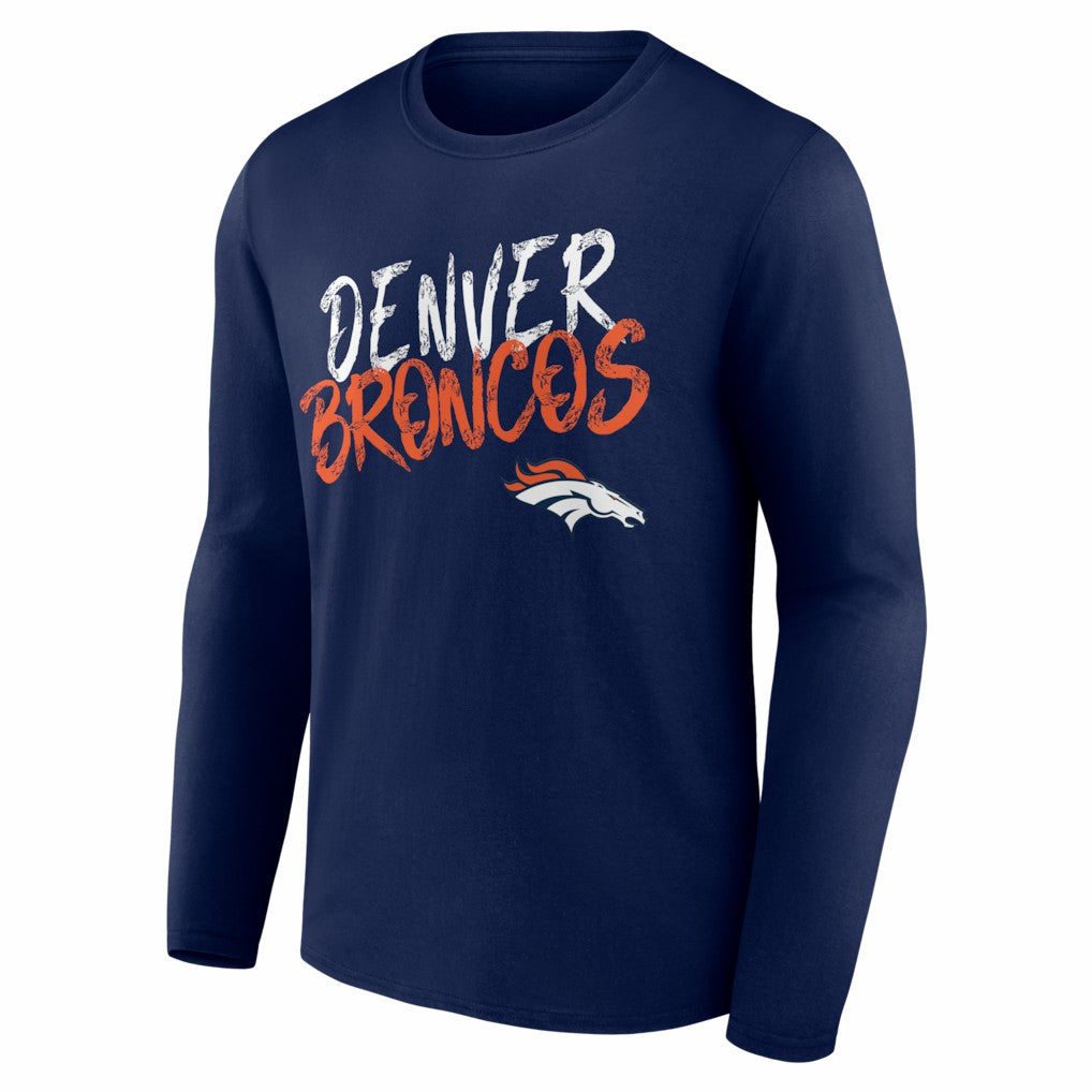 NFL Denver Broncos Hustle Personalized Name & Number Long Sleeve T-Shirt
