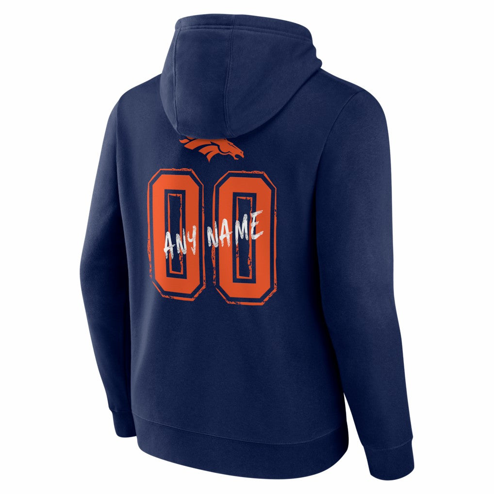 NFL Denver Broncos Hustle Personalized Name & Number Hoodie